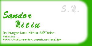 sandor mitiu business card